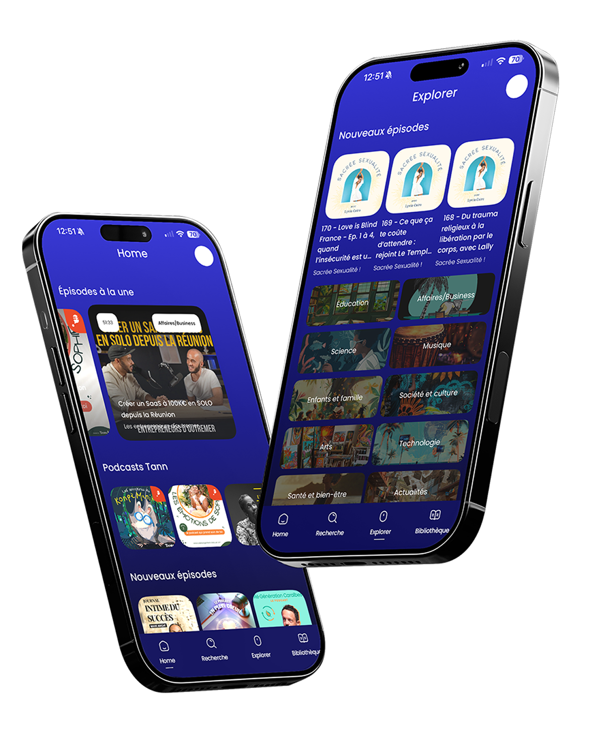 Images de l'application TANN sur iPhone